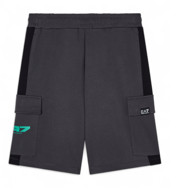 EA7 para niño. 7B000289_AF17787 Pantalones Cortos Graphic Series Boy Gris (14 años= 164/166 cm), Casual, Deportivo, Algodón, Sportswear, Mul