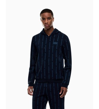 EA7 para hombre. 7M001392_AF12660 Sudadera Graphic marino (XXS), Casual, Deportivo, Algodón