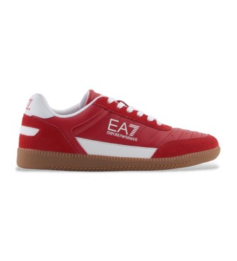 EA7 unisex. 7X000406_AF19827 Zapatillas de Piel Heritage rojo (42 2/3), Plano, Cordones, Casual