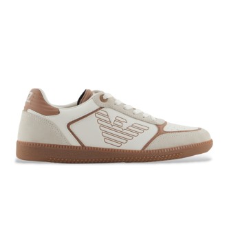 EA7 unisex. 7X000405_AF19826 Zapatillas de Piel Heritage Eagle beige (44 2/3), Tela, Plano, Cordones, Casual