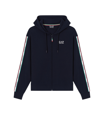 Para mujer. 7W001222_AF12660 Sudadera con capucha Italian Spirit (L), Casual, Algodón, Manga larga, Marino