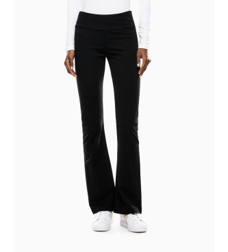 EA7 para mujer. 7W000460_AF12484 Leggings bootcut de punto negro (XS), Casual, Algodón