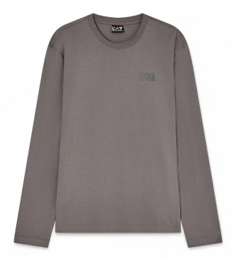 EA7 para hombre. 7M001488_AF17789 Camiseta LOGO SERIES gris (XS), Casual, Algodón, Manga larga