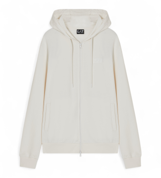 EA7 para hombre. 7M001490_AF17787 Sudadera Logo Series blanco (M), Deportivo, Algodón, Sportswear, Clásico, Multideporte