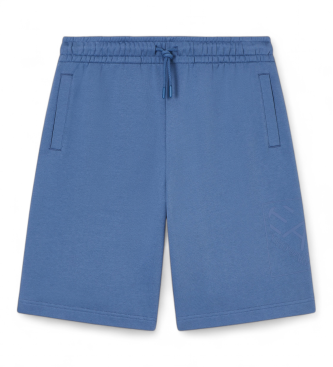 EA7 para hombre. 7M001491_AF17787 Pantalones Cortos Logo Series M Azul (L), Casual, Deportivo, Algodón, Sportswear, Multideporte