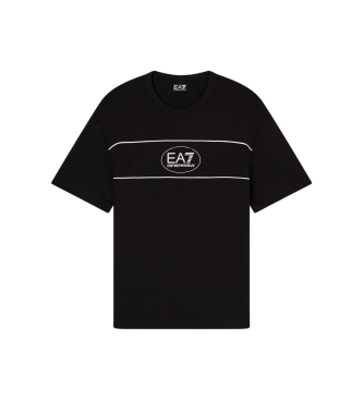 EA7 för män. 7M001494_AF16548 T-shirt Logo svart (L), Casual, Bomull, Kort ärm
