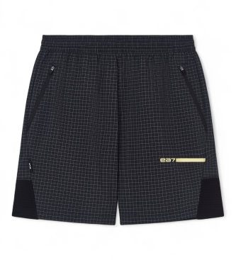 EA7 para hombre. 7M001506_AF22110 Pantalones Cortos Logo Series Negro (S), Casual, Deportivo, Sportswear, Multideporte, Poliamida