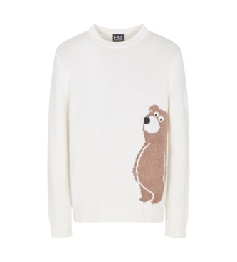 EA7 para hombre. 7M001128_AF17652 Jersey Mountain blanco (L), Casual, Viscosa, Manga larga