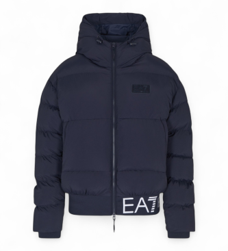 EA7 para hombre. 7M000710_AF15951 Chaqueta Mountain M Down Hooded marino (XL), Casual, Poliéster