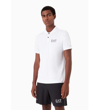 EA7 para hombre. 8NPF23_PJEMZ Polo Sport Ventus 7 blanco (S), Casual, Deportivo, Poliéster, Manga corta