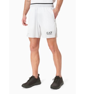 EA7 para hombre. 8NPS07_PN6TZ Bermudas Pro blanco (M), Deportivo, Multideporte, Poliéster