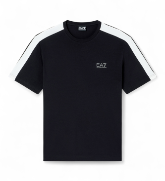 EA7 para hombre. 7M001595_AF21787 Camiseta Natural Ventus negro (S), Casual, Poliéster, Manga corta