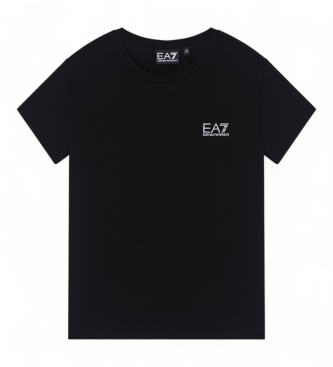 EA7 para niña. 7G000218_AF12945 Camiseta Natural Ventus7 Girl negro (8Años= 130cm), Casual, Poliéster, Manga corta, moda infantil