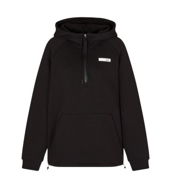 EA7 para mujer. 7W000676_AF13151 Sudadera Natural Ventus7 negro (S), Casual, Poliéster, Manga corta