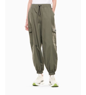 EA7 para mujer. 7W000410_AF16217 Pantalón cargo Contemporary Sport verde (XS), Casual, Poliamida
