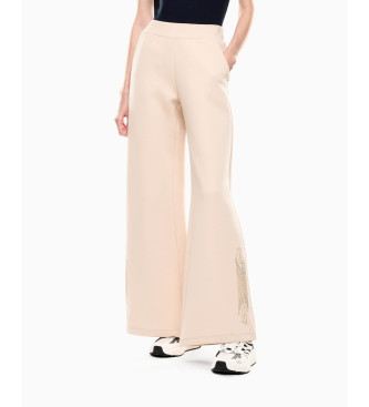 EA7 para mujer. 7W000526_AF13151 Pantalón Logo Series beige (M), Casual, Algodón