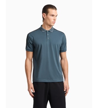 EA7voor mannen. 7M000139_AF10375 Polo Logo serie grijs (XXS), Casual, Katoen, Korte mouwen