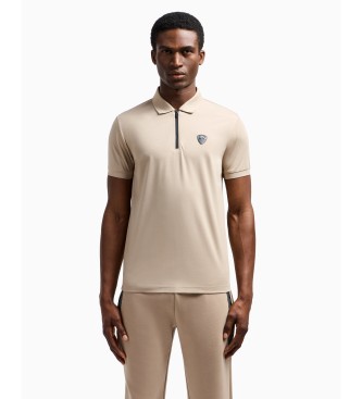 EA7 para hombre. 8NPF13_PJRGZ Polo Premium beige (3XL), Casual, Deportivo, Multideporte, Viscosa, Manga corta