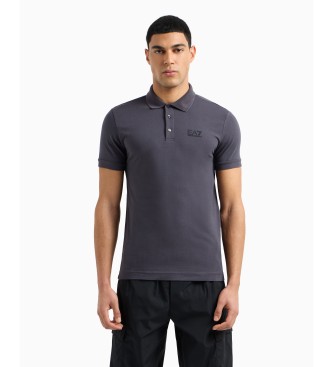EA7 para hombre. 8NPF14_PJVQZ Polo Core Identity en algodón elástico gris (XS), Casual, Deportivo, Multideporte, Manga corta