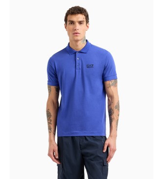 EA7 para hombre. 8NPF14_PJVQZ Polo Piqué Elástico azul (3XL), Casual, Deportivo, Algodón, Multideporte, Manga corta