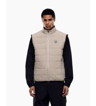 EA7 para hombre. 7M001512_AF21509 Chaleco Premium Shield beige (S), Casual, Poliéster