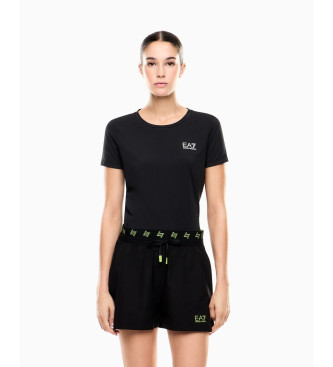 EA7 para mujer. 7W000586_AF15724 Shorts Ventus7 negro (M), Deportivo, Multideporte, Poliéster