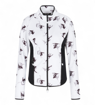 EA7 para mujer. 7W000384_AF14634 Chaqueta Ski W Cortina Powerstretch Fz Blanco (S), Azul, Deportivo, Sintético, Sportswear, Multideporte