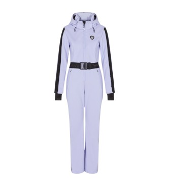 EA7 para mujer. 7W000791_AF13891 Mono Ski W Kitzbuhel Softshell lavanda (S), Casual, Lila, Poliéster, Manga larga