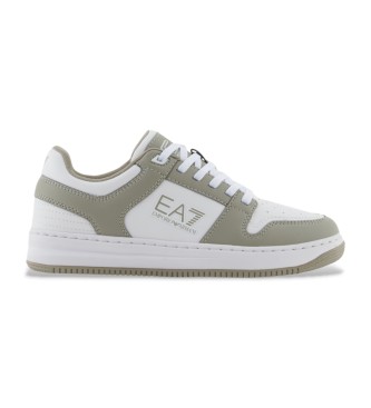 EA7 unisex. 7X000345_AF11988 Zapatillas Slasher blanco, verde (40 2/3), Plano, Cordones, Casual