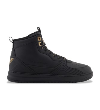 EA7 unisex. 7X000298_AF18440 Zapatillas Slasher High negro (44 2/3), Plano, Cordones, Casual