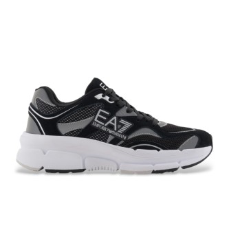 EA7 unisex. X8X237_XK425 Zapatillas Crave negro (44), Plano, Cordones, Casual, Deportivo
