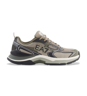 EA7 para hombre. X8X249_XK446 Zapatillas Predator verde (44), Marrón, Plano, Cordones, Casual