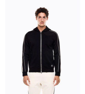 EA7 para hombre. 7M000973_AF10377 Sudadera Fz negro (L), Casual, Algodón