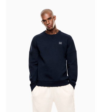 EA7 para hombre. 7M000908_AF10377 Sudadera Visibility en mezcla de algodón marino (XXL), Casual