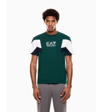 EA7 para hombre. 7M001603_AF12503 Camiseta Summer Block verde (M), Azul, Casual, Algodón, Manga corta