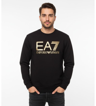 EA7 para hombre. 7M001191_AF17787 Sudadera Big Logo negro (XL), Casual, Algodón