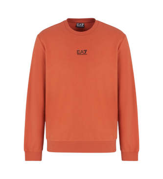 EA7 para hombre. 8NPM30_PJVRZ Sudadera de cuello redondo de algodón Core Identity naranja (3XL), Casual, Deportivo, Multideporte