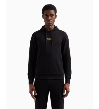EA7 para hombre. 8NPM32_PJVRZ Sudadera con capucha de algodón Core Identity negro (XS), Casual, Manga larga