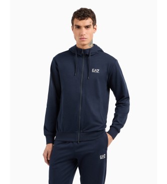 EA7 para hombre. 8NPM33_PJVRZ Sudadera Core Identity marino (4XL), Casual, Deportivo, Algodón, Multideporte