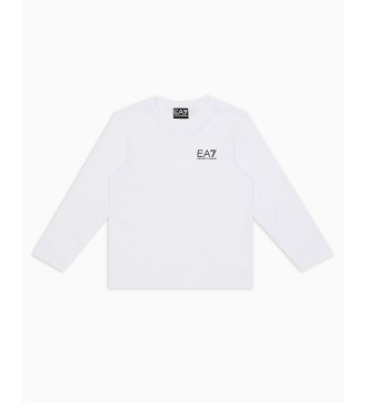 EA7 para niño. 7B000021_AF10378 Camiseta Core Identity Asv blanco (14años= 164cm), Casual, Algodón, Manga larga, moda infantil