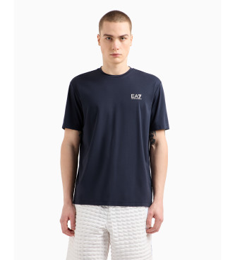 EA7voor mannen. 7M000179_AF13530 Tennis Club marine T-shirt (XS), Casual, Sportief, Meerdere sporten, Viscose, Korte mouwen, Marineblauw