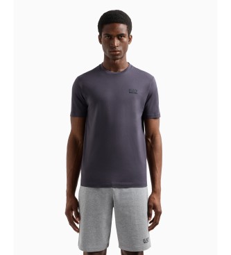 EA7voor mannen. 8NPT25_PJVPZ Core Identity T-shirt van Pima katoen grijs (XXS), Casual, Sportief, Meerdere sporten, Korte mouwen
