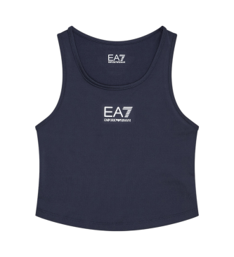 EA7 para niña. 7G000110_AF12509 Top Tennis Pro de tejido técnico VENTUS7 marino (12Años= 154cm), Casual, Deportivo, Multideporte, Poliéster,