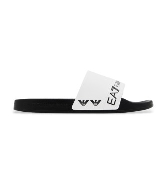 unisex Chanclas Tape Slide negro y blanco