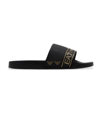 unisex Chanclas Tape Slide negro