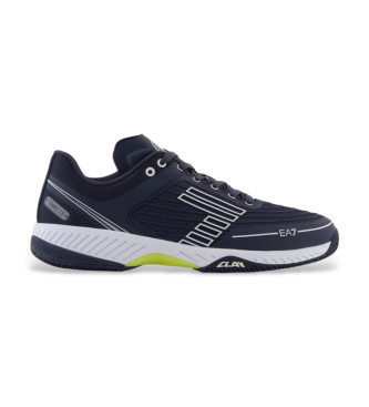 EA7 unisex. X8X242_XK438 Zapatillas Tennis Clay marino (42), Plano, Cordones, Casual, Deportivo