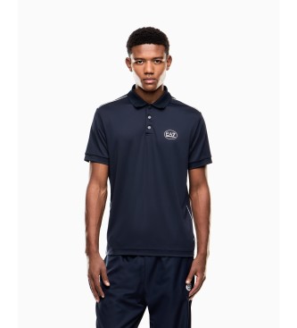 EA7 para hombre. 7M001524_AF22175 Polo Tennis Pro marino (L), Deportivo, Poliéster, Manga corta