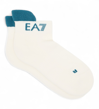 EA7 para mujer. 7W000811_AF19325 Calcetines Tennis Pro blanco (XL), Deportivo, Algodón, Poliéster