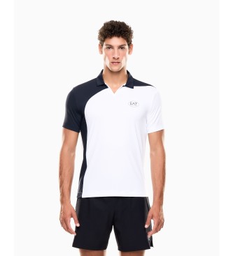 EA7 para hombre. 7M000842_AF13689 Polo Tennis Pro Ventus7 blanco, marino (3XL), Deportivo, Tenis/Padel, Poliamida, Manga corta