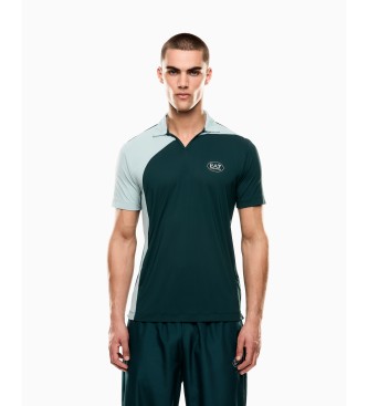 EA7 para hombre. 7M000842_AF13689 Polo Tennis Pro Ventus7 verde (S), Deportivo, Tenis/Padel, Poliamida, Manga corta